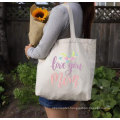 Wholesale Shopping Bags Reusable Cotton Grocery Shopping Bags With Bottom Gusset For DIY Crafts Gift Bag
